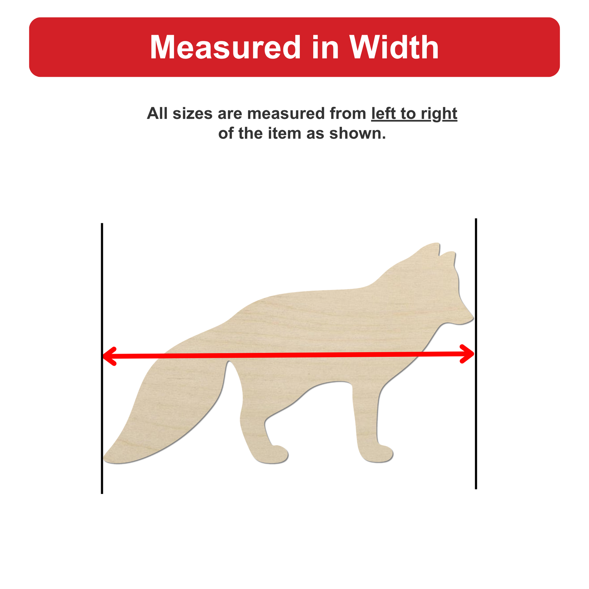 a wooden fox, which is a small animal with a long tail and pointed ears.