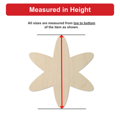 a wooden star-shaped object, which is being measured in height.