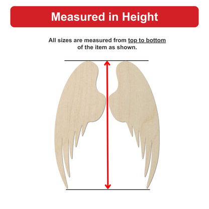 a pair of wooden wings, with measurements drawn on them.