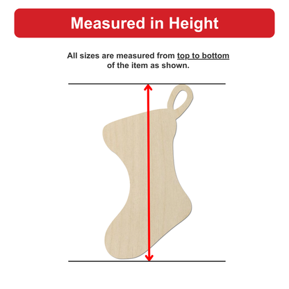 a wooden stocking on a white background.