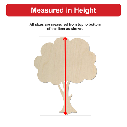 a tree with a red line extending from the top to the bottom of the tree trunk, indicating the height of the tree.