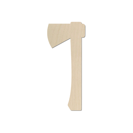 A single wooden letter '7' on a white background.