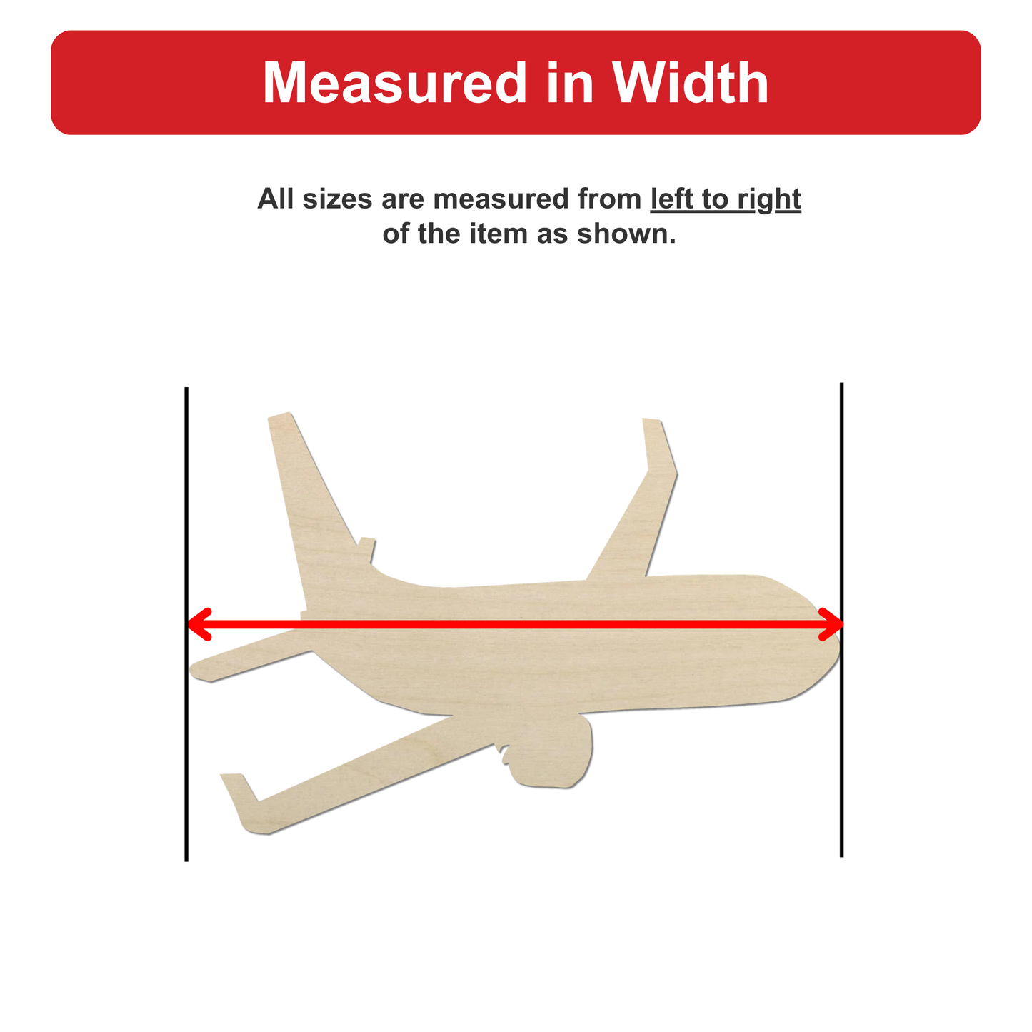 a wooden airplane, which is shown from left to right.