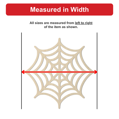 a spider web made of a light-colored material, with a red line drawn between two points to indicate the width of the web.