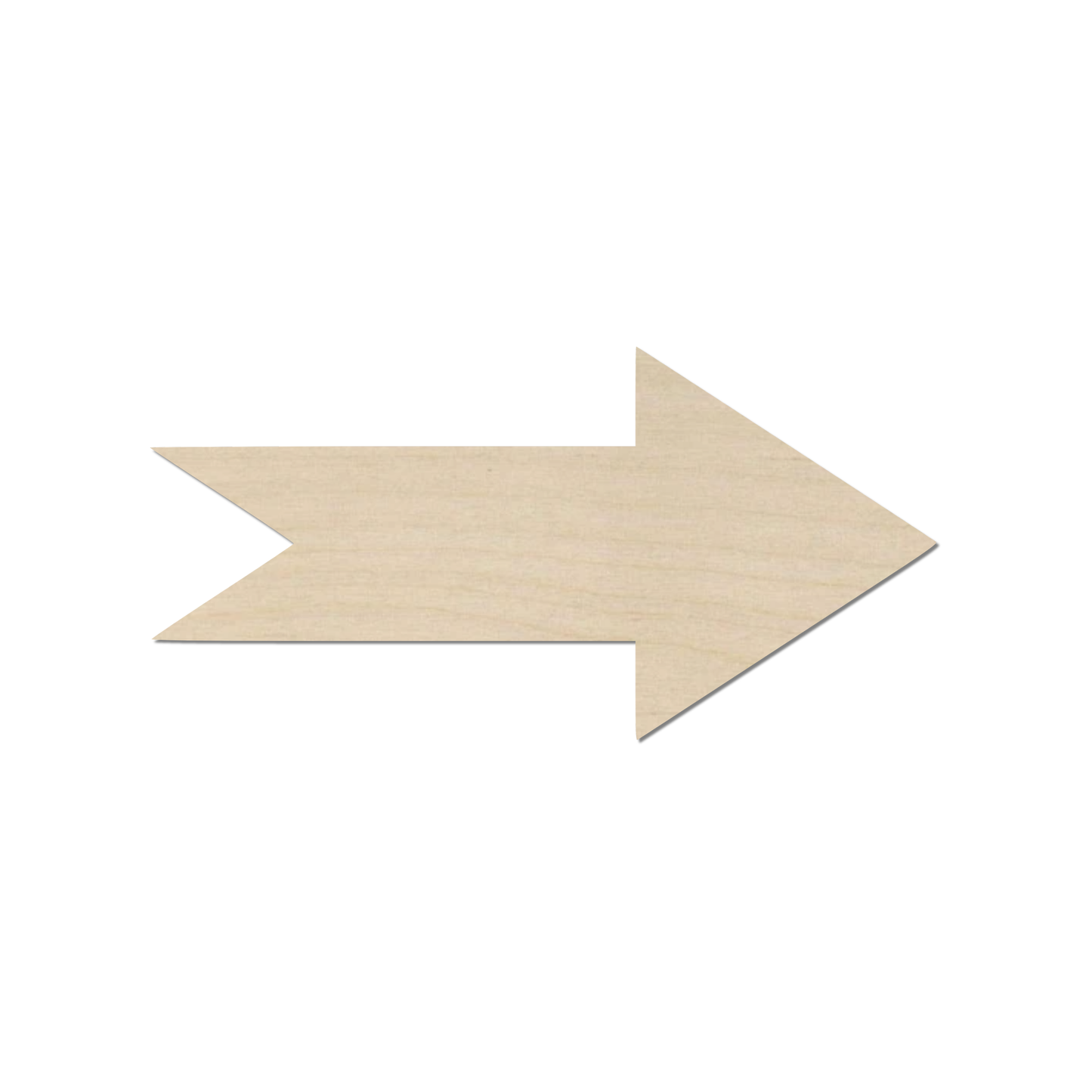 A single wooden arrow pointing to the right.