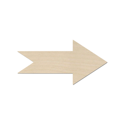 A single wooden arrow pointing to the right.
