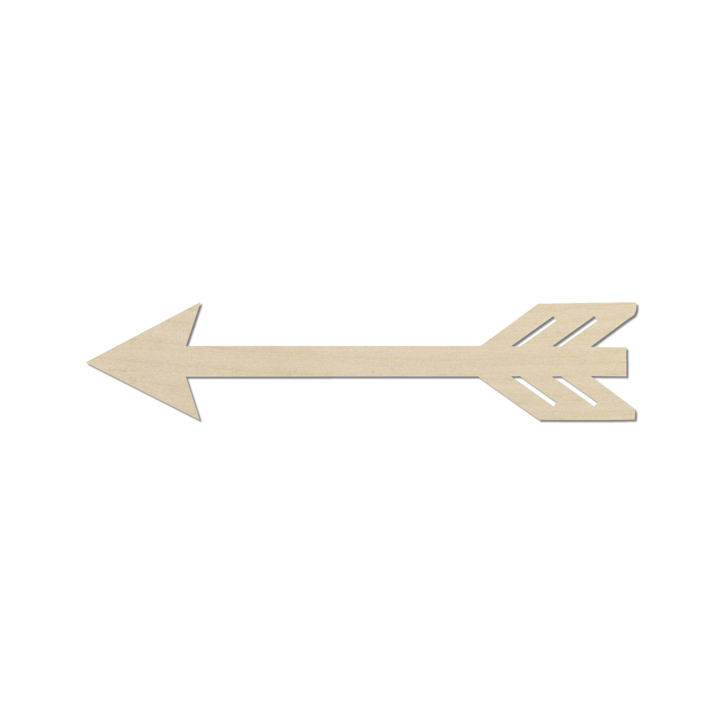 A wooden arrow pointing to the left.