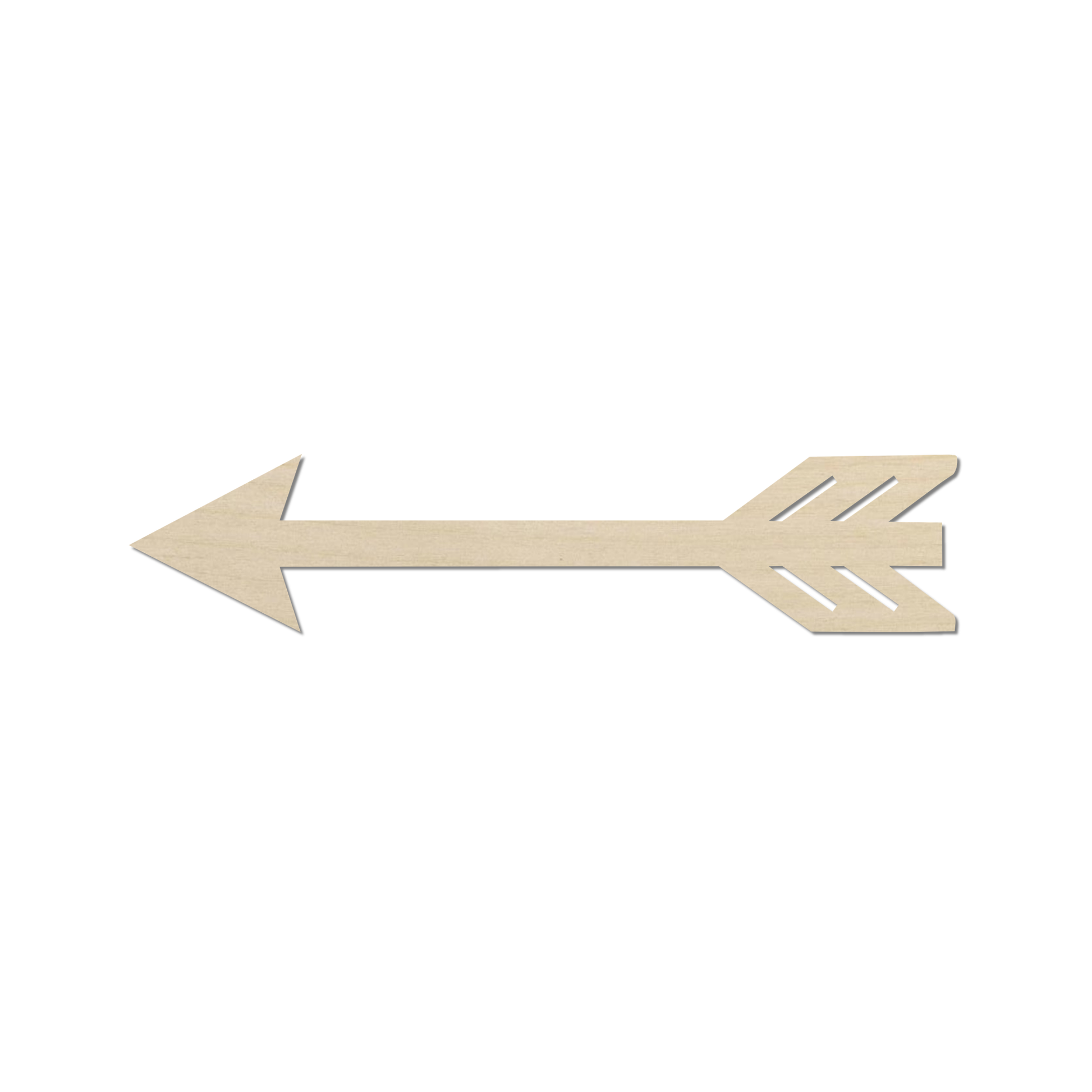 A wooden arrow pointing to the left.
