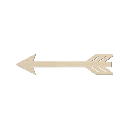 A wooden arrow pointing to the left.
