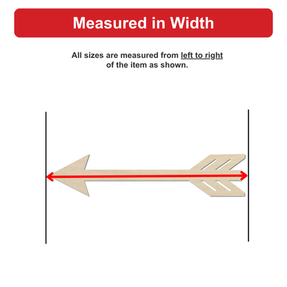 a wooden arrow with a red line extending from the left to the right side of the arrow.