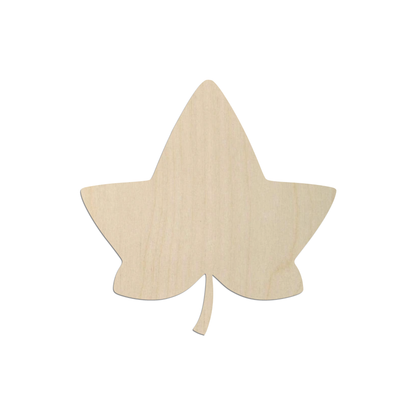 A simple, light-colored wooden leaf shape.