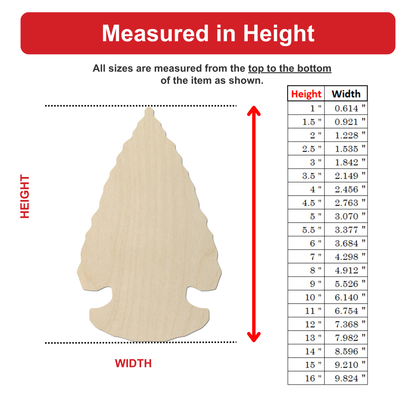 The image is a diagram that shows the height and width of an arrowhead, with the arrowhead being the central object. The height is measured from the top to the bottom of the arrowhead, while the width is measured from the top to the bottom of the arrowhead. The diagram provides a visual representation of the relationship between the height and width of the arrowhead.