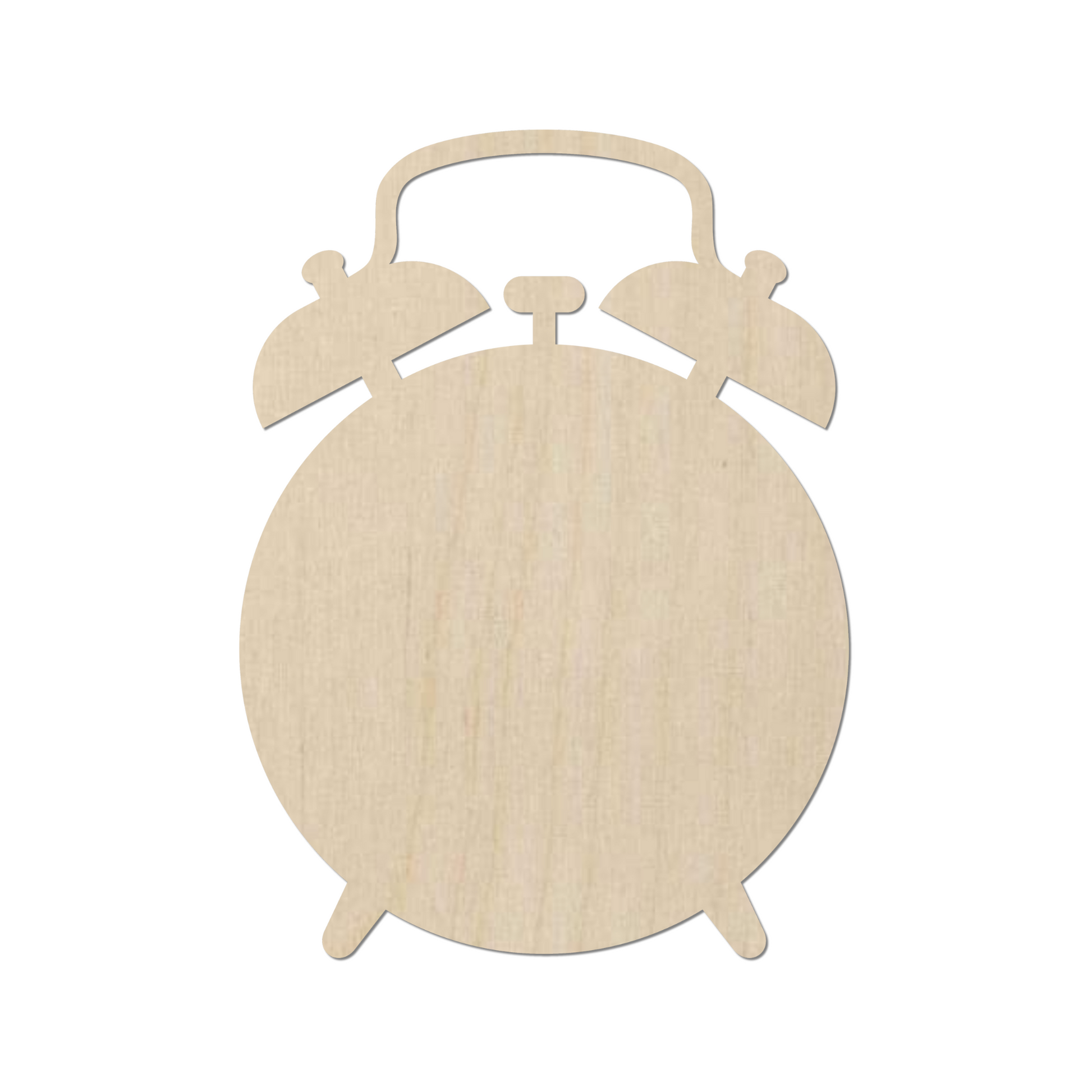 A simple wooden alarm clock silhouette.