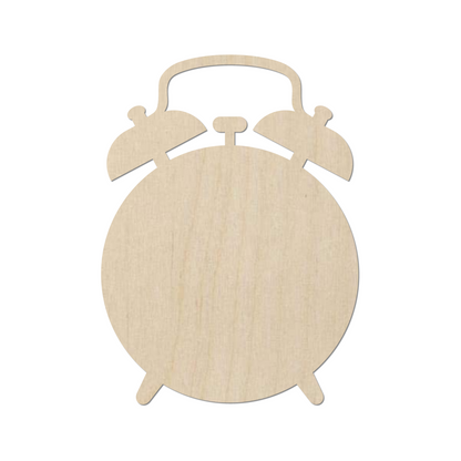 A simple wooden alarm clock silhouette.