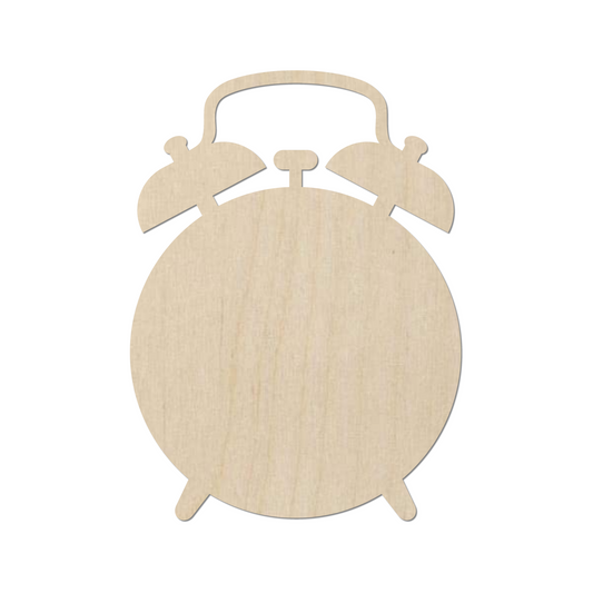 A simple wooden alarm clock silhouette.