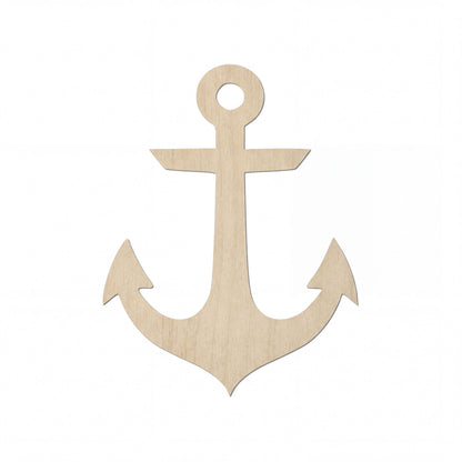 A wooden anchor symbol is shown against a white background.