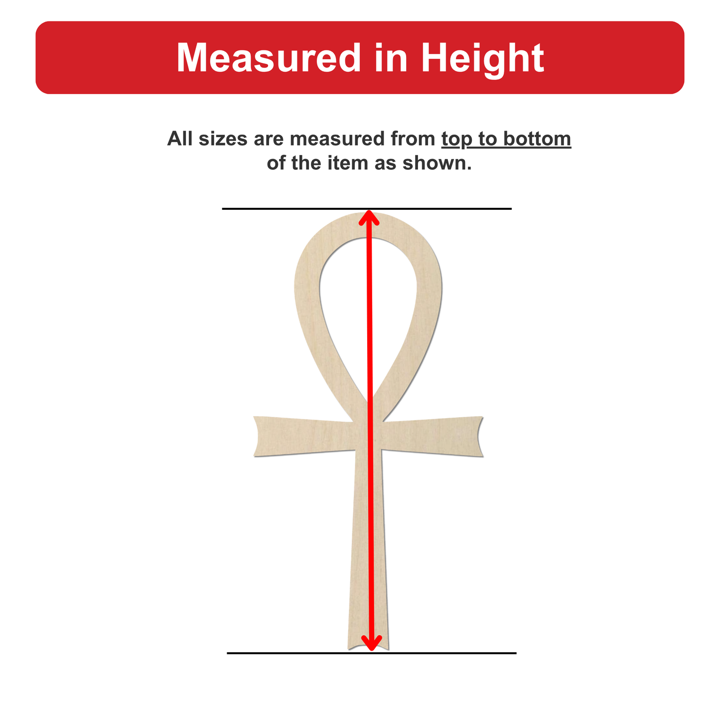 a wooden cross with a red line extending from the top to the bottom of the cross.