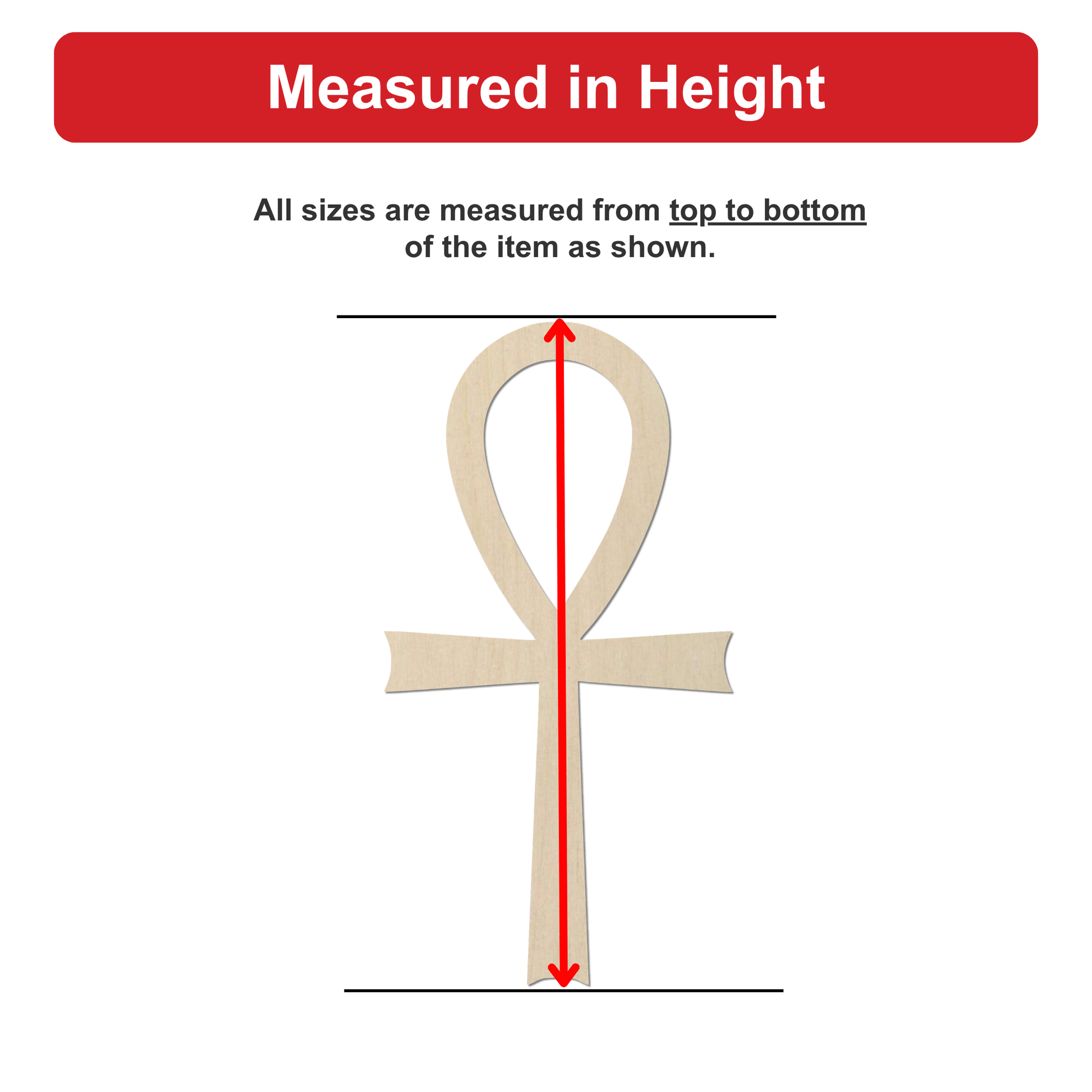a wooden cross with a red line extending from the top to the bottom of the cross.