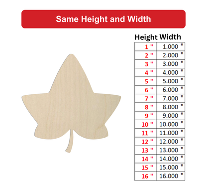 a wooden leaf with a table below it providing the dimensions of the leaf in inches.