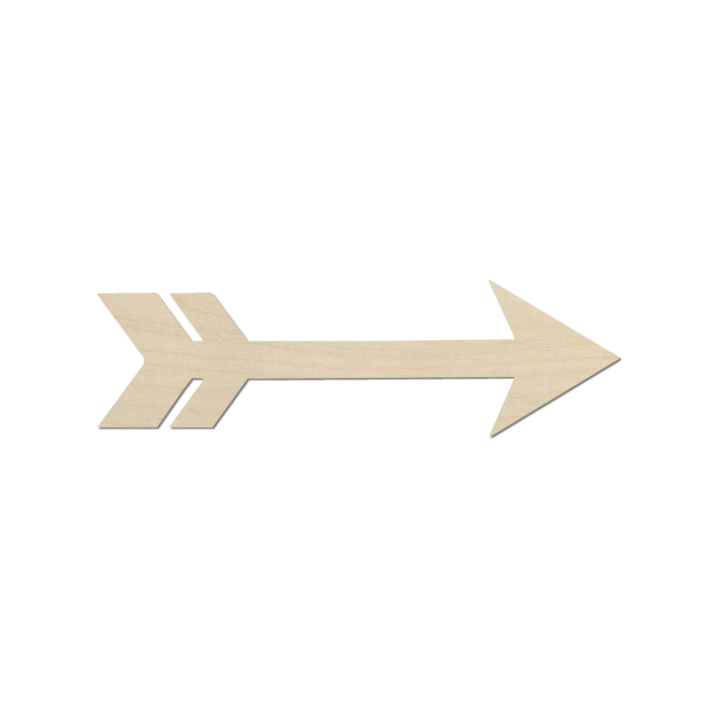 A simple wooden arrow pointing to the right.