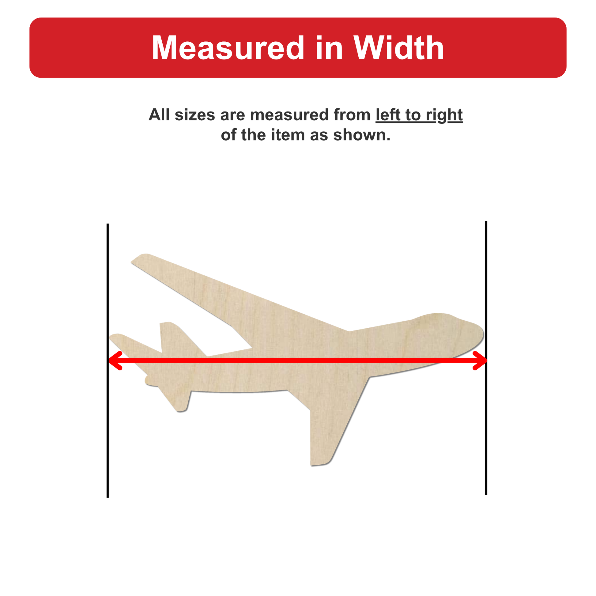 a wooden airplane, which is shown from left to right.
