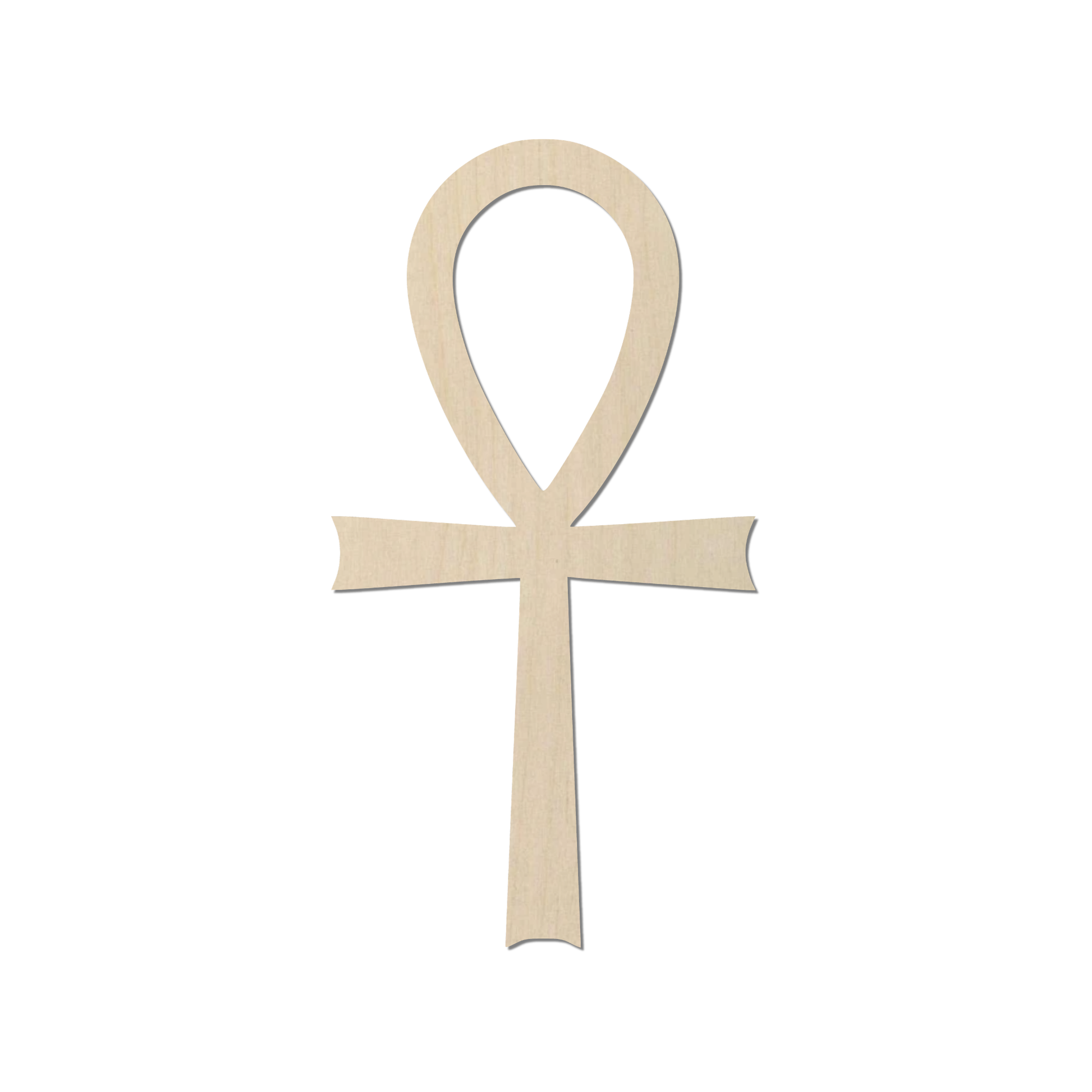 A wooden symbol of the Egyptian hieroglyphic symbol for 'life' or 'life' in the form of an 'ankh'.