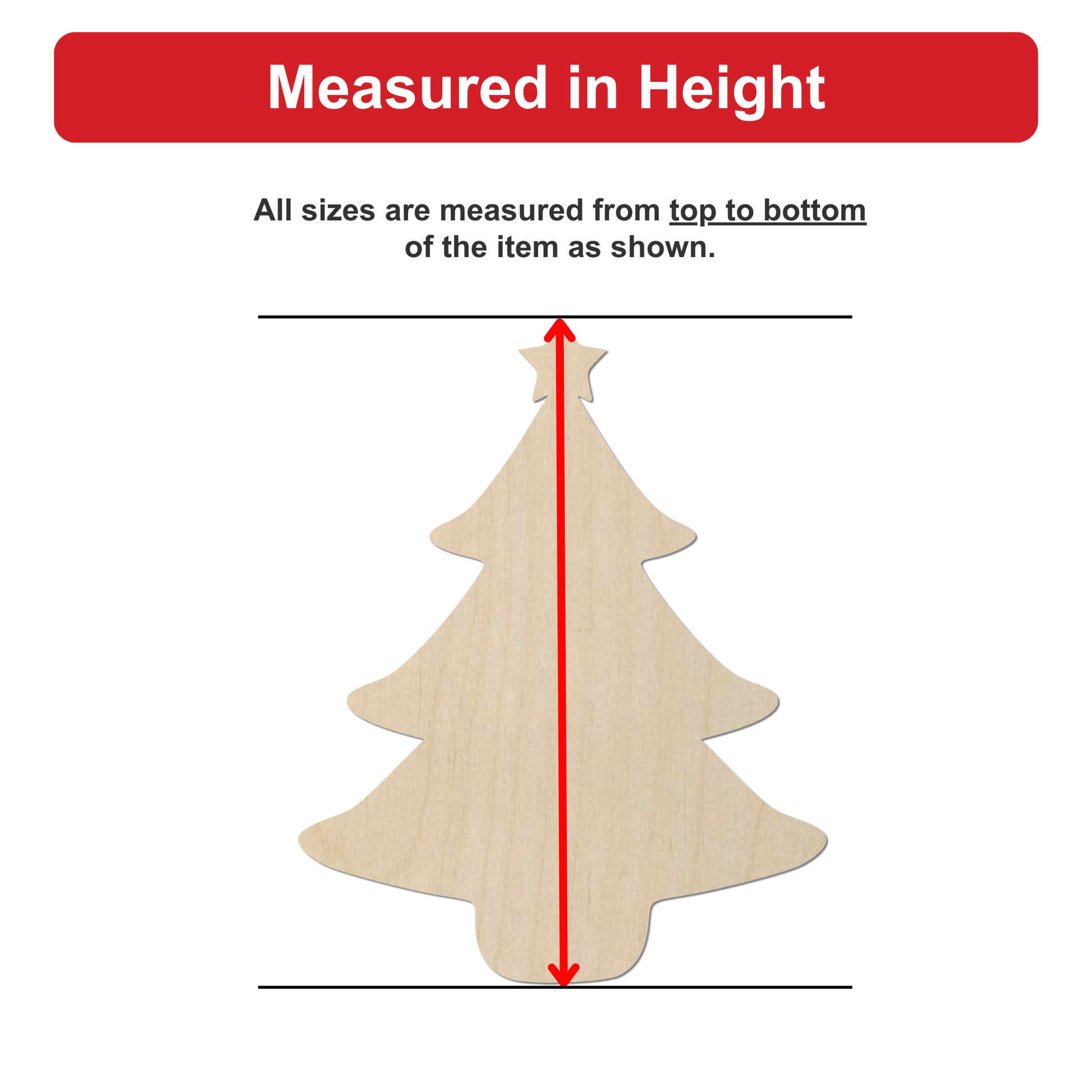 a Christmas tree made of wood, with a red line extending from the top to the bottom of the tree.